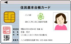 顔写真つきの住民基本台帳カードのイラスト