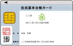顔写真がない住民基本台帳カードのイラスト