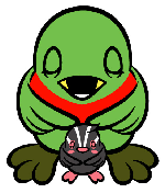 前後に並んでいるかいちゃんとつぶちゃんがお辞儀をしているイラスト
