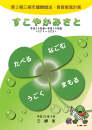 第2期三郷市健康増進・食育推進計画「すこやかみさと」表紙