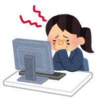 目が疲れている2