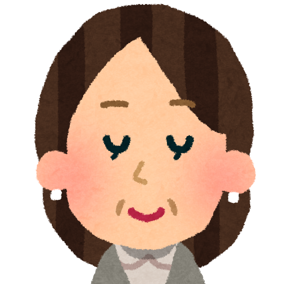 目を閉じている女性のイラスト