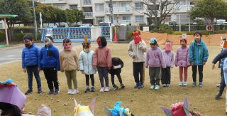 鬼のお面を被ったそら組