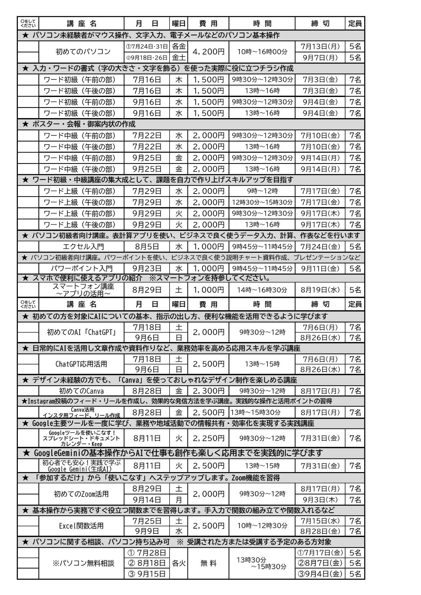 7月~9月分