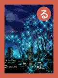 取り札 「る」夜の街に色採られたイルミネーションのイラスト