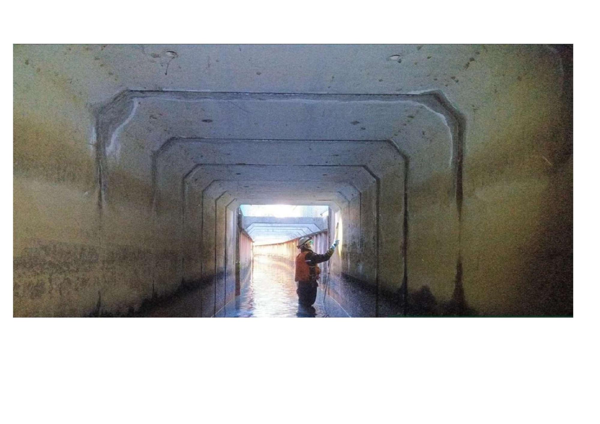 管路調査の状況(潜行目視)