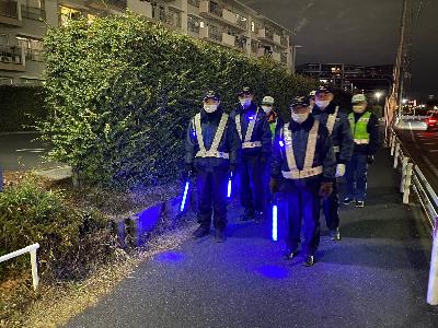 夜間パトロール隊と合同