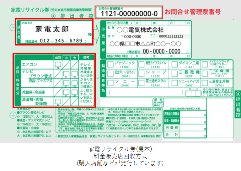 家電リサイクル券