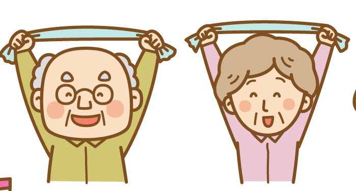 体操をする元気高齢者