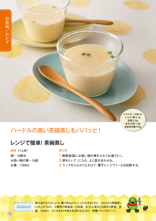 レンジで簡単！ 茶碗蒸しの写真とレシピ
