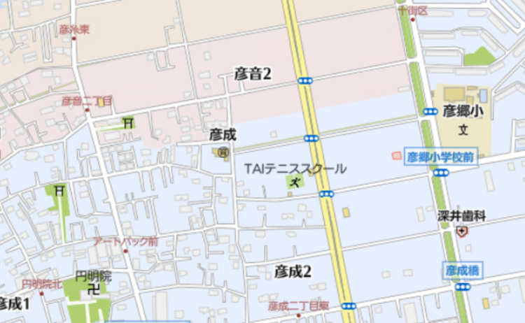 彦成保育所の周辺地図