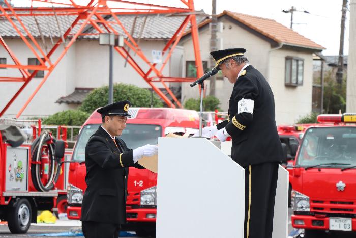 令和7年度三郷市消防団特別点検 受賞風景