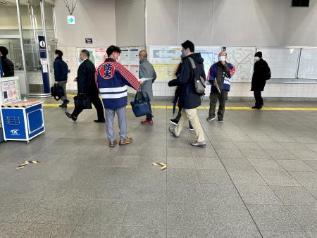 首都圏新都市鉄道三郷中央駅実施の様子