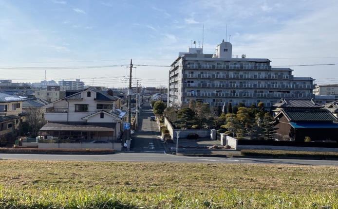 きれいに剪定された庭のある民家や高層の建物などが建っている街並みが鮮明に写っている写真