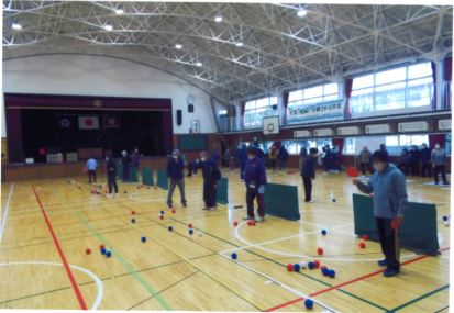 ボッチャ愛好会高州東町地区ボッチャ大会試合の様子2