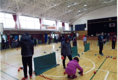 ボッチャ愛好会高州東町地区ボッチャ大会試合の様子3