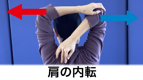 肩の内転のポーズ