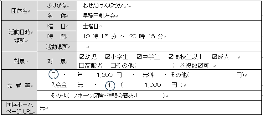早稲田剣友会