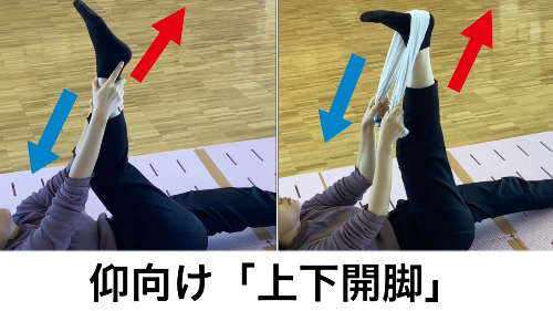 上下開脚のポーズ