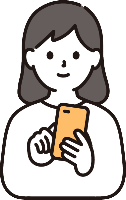 電子で申請する女性