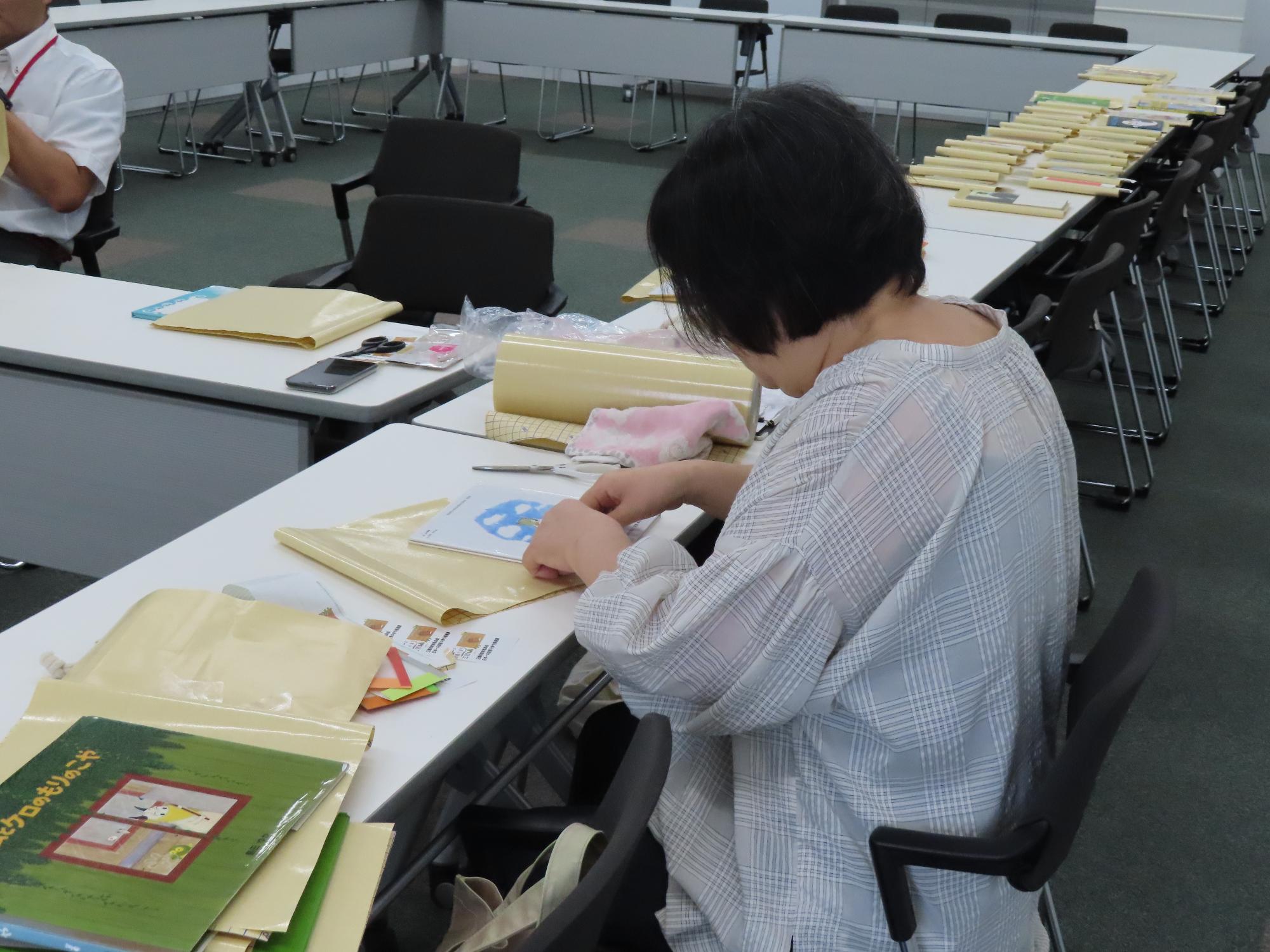 ブッカーかけの様子